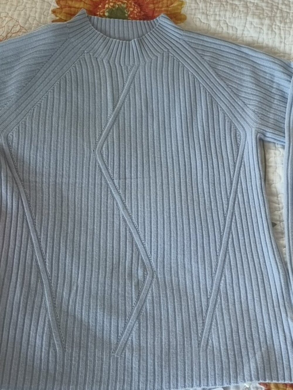 GUJIN 100% Wool Sweater Light Blue Women's S New With Tag
